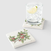 Dessous-de-verre En Pierre HollyBerries 001 (Côté)