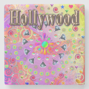 Dessous-de-verre En Pierre Hollywood Lucky Golden Dessous de verre