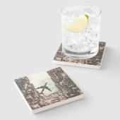 Dessous-de-verre En Pierre Hong Kong Airplane  (Côté)