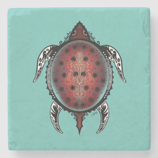 Dessous-de-verre En Pierre Honu (Devant)