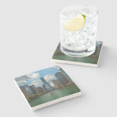 Dessous-de-verre En Pierre Horizon Chicago (Côté)