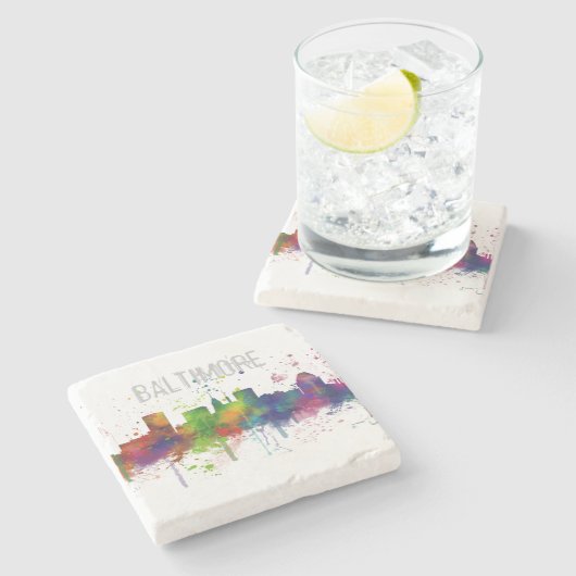 DESSOUS-DE-VERRE EN PIERRE HORIZON DE BALTIMORE LE MARYLAND (Côté)