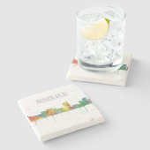 Dessous-de-verre En Pierre Horizon de Honolulu, Hawaï (Côté)