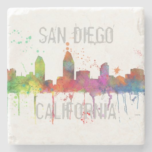 DESSOUS-DE-VERRE EN PIERRE HORIZON DE SAN DIEGO (Devant)