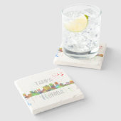 DESSOUS-DE-VERRE EN PIERRE HORIZON DE TAMPA, LA FLORIDE (Côté)