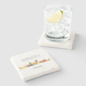 DESSOUS-DE-VERRE EN PIERRE HORIZON WB1 D'OMAHA NÉBRASKA - (Côté)