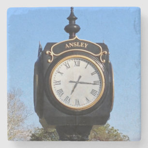 Dessous-de-verre En Pierre Horloge de club de golf d'Ansley, St de marbre de