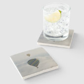 Dessous-de-verre En Pierre Hot Air Balloon Over Cloudy Tuscan Sky (Côté)