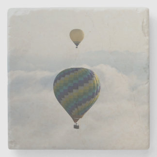 Dessous-de-verre En Pierre Hot Air Balloon Over Cloudy Tuscan Sky