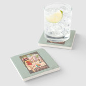 Dessous-de-verre En Pierre Hôtel hawaïen royal en Hawaï (Côté)