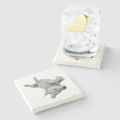 Dessous-de-verre En Pierre Humour au repos (Côté)