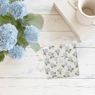Dessous-de-verre En Pierre Hydrangea Hamptons Fleurs Monogramme