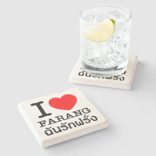 Dessous-de-verre En Pierre I Heart (Amour) Farang