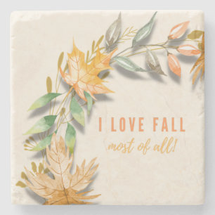 Dessous-de-verre En Pierre I Love Fall Most All Marble Dessous de verre