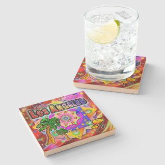 Dessous-de-verre En Pierre I LOVE Los Angeles Tropical Friends Dessous de ver