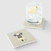 Dessous-de-verre En Pierre I Love My Pug (Côté)