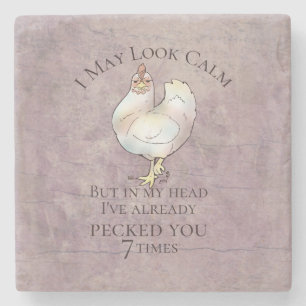 Dessous-de-verre En Pierre "I May Look Calm"