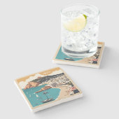 Dessous-de-verre En Pierre Ibiza, Espagne Affiche de voyage (Côté)