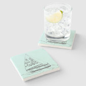 Dessous-de-verre En Pierre Il est temps de voyager (Côté)