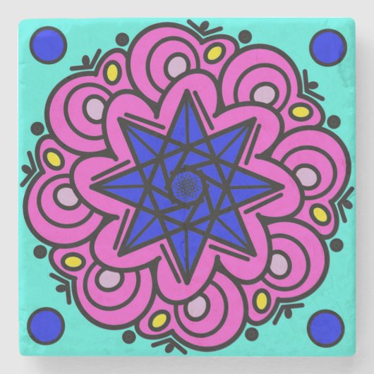 Dessous-de-verre En Pierre Il Était Fait D'Étoiles (Devant)