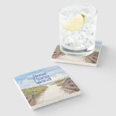 Dessous-de-verre En Pierre Île Anna Maria Floride (Côté)