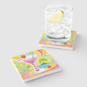 Dessous-de-verre En Pierre Île de cocktail (Côté)