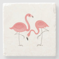Illustration de Flamants roses roses mignons