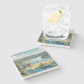 Dessous-de-verre En Pierre Illustration de la nature finlandaise (Côté)