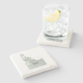 Dessous-de-verre En Pierre Illustration De L'État De L'Idaho (Côté)