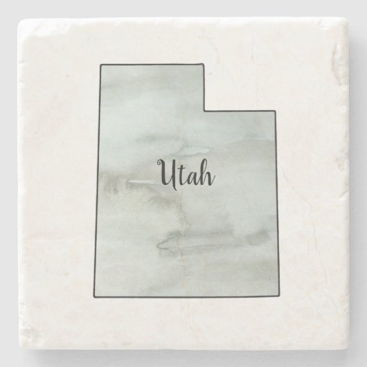 Dessous-de-verre En Pierre Illustration de l'état de l'Utah (Devant)