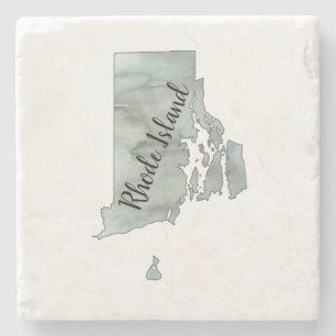 Dessous-de-verre En Pierre Illustration de l'État de Rhode Island