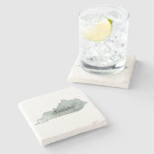 Dessous-de-verre En Pierre Illustration de l'État du Kentucky (Côté)