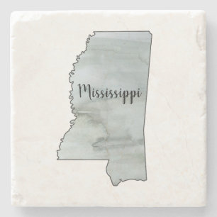 Dessous-de-verre En Pierre Illustration de l'État du Mississippi