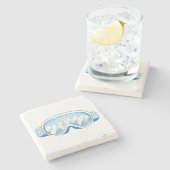 Dessous-de-verre En Pierre Illustration des lunettes de ski Sunny Mountain (Côté)