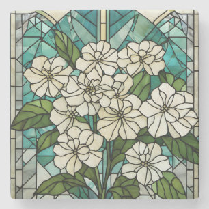 Dessous-de-verre En Pierre Illustration d'Hydrangée en verre tendu