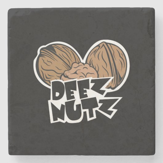 Dessous-de-verre En Pierre Illustration drôle de Deez Nutz (Devant)