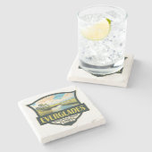 Dessous-de-verre En Pierre Illustration du parc national des Everglades Art d (Côté)