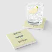 Dessous-de-verre En Pierre Illustrations de libellule (Côté)