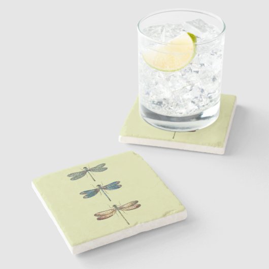 Dessous-de-verre En Pierre Illustrations de libellule (Côté)