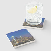 Dessous-de-verre En Pierre Image d'horizon de Seattle en quelques heures de (Côté)
