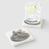 Dessous-de-verre En Pierre Imaginaire chinois mignon Dessous de verre en pier (Côté)