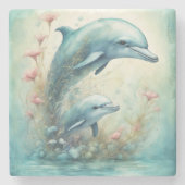 Dessous-de-verre En Pierre Imaginaire dauphin 9 (Devant)