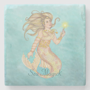 Dessous-de-verre En Pierre Imaginaire de la FIA de la Reine de mer de sirène