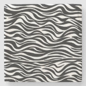 Dessous-de-verre En Pierre Impression de la peau Zebra (Devant)