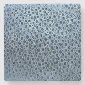 Dessous-de-verre En Pierre Impression de poisson bleu et noir (Devant)