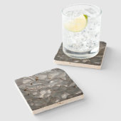 Dessous-de-verre En Pierre Impression de roches métalliques, (Côté)