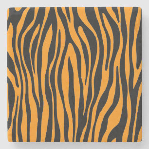 Dessous-de-verre En Pierre Impression zèbre orange Princeton