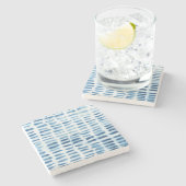 Dessous-de-verre En Pierre Imprimer l'aquarelle Indigio (Côté)