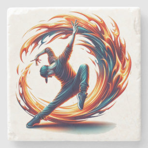 Dessous-de-verre En Pierre Incendie De Rue Avec Énergie Urbaine