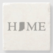 Dessous-de-verre En Pierre Indiana Accueil Plan d'Etat Lettre Formée Mot Art  (Devant)